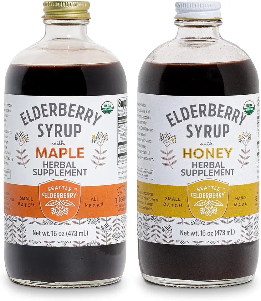 Gluten-Free Elderberry Herbal Supplements 32oz E624