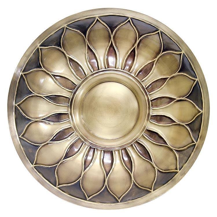 Brass Birdbath with Stake X6052