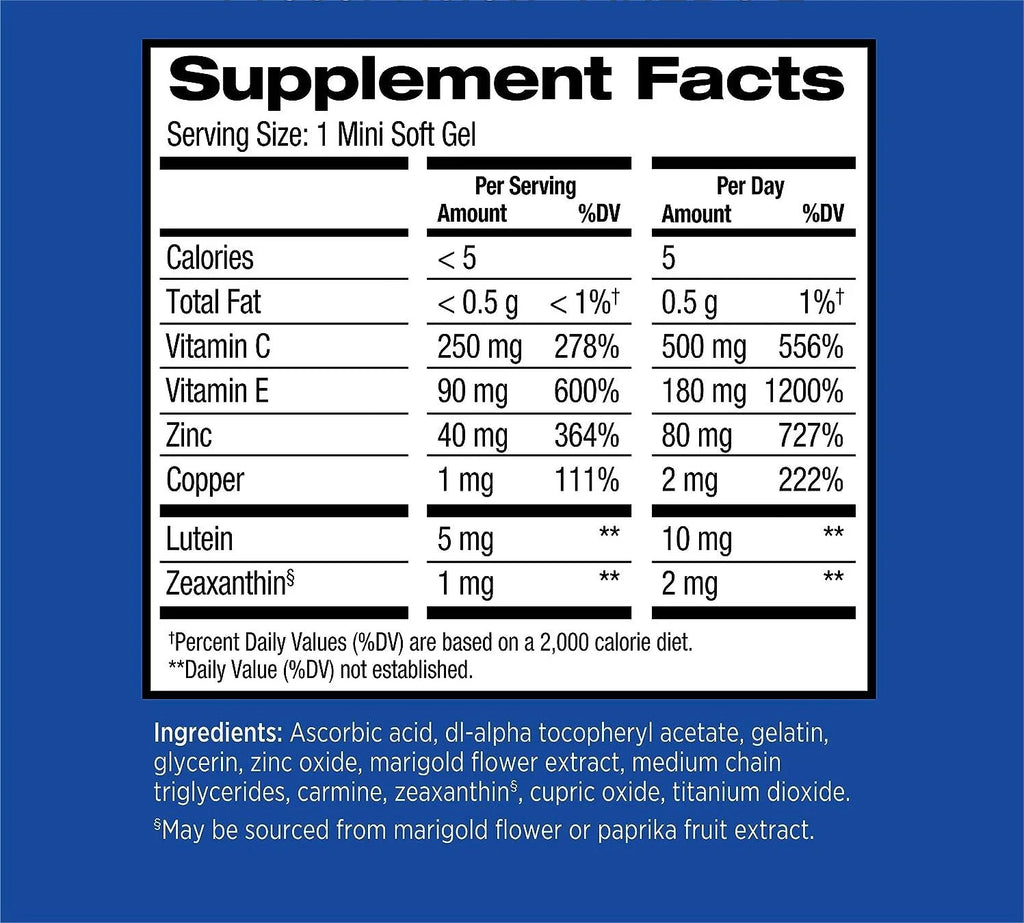 210 Softgels Eye Mineral Supplement I65808