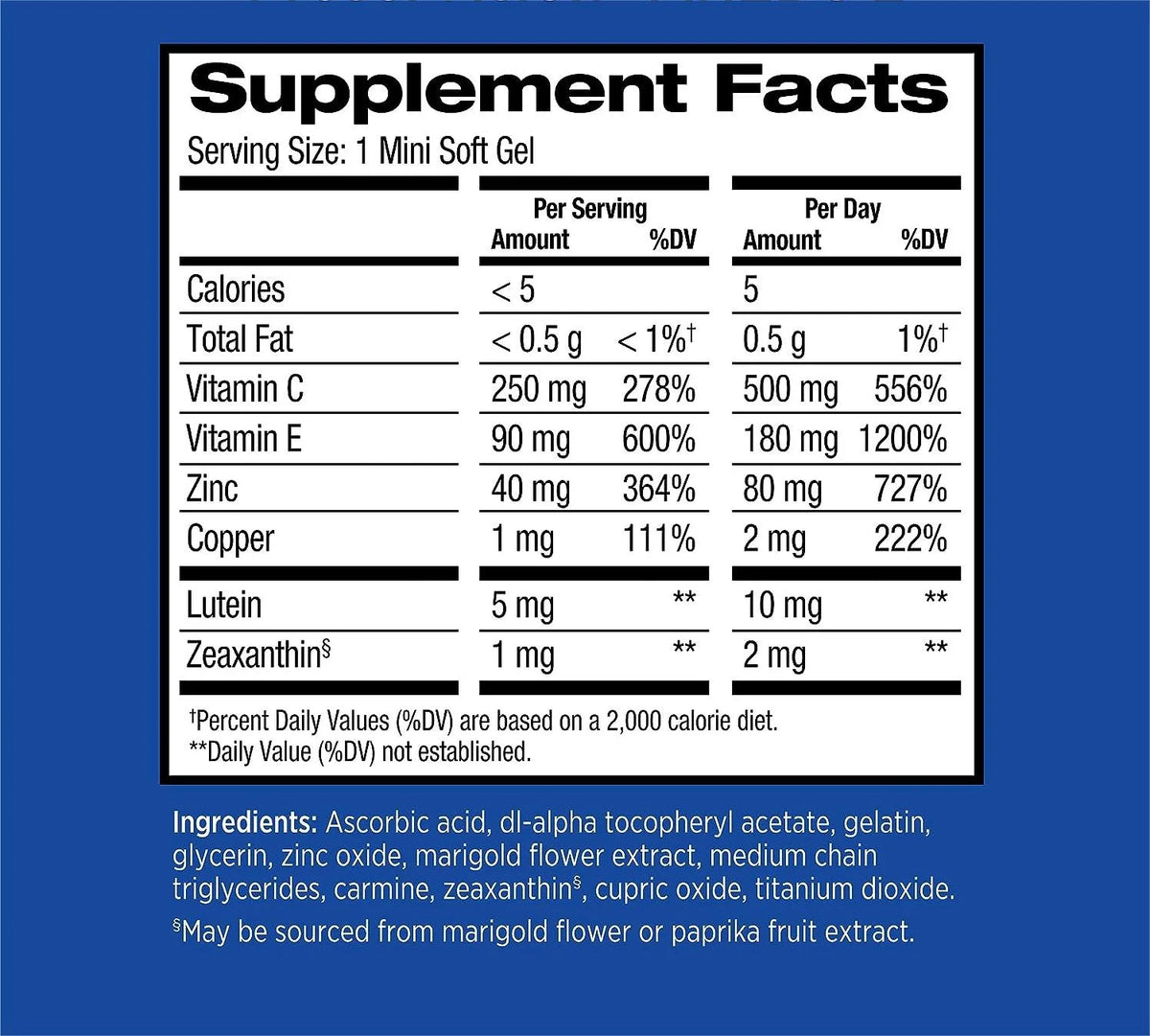210 Softgels Eye Mineral Supplement I65808