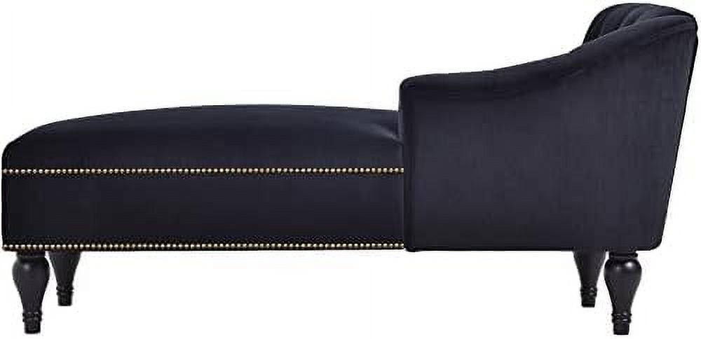 Black Velvet Chaise Lounge Sofa Bed B52718