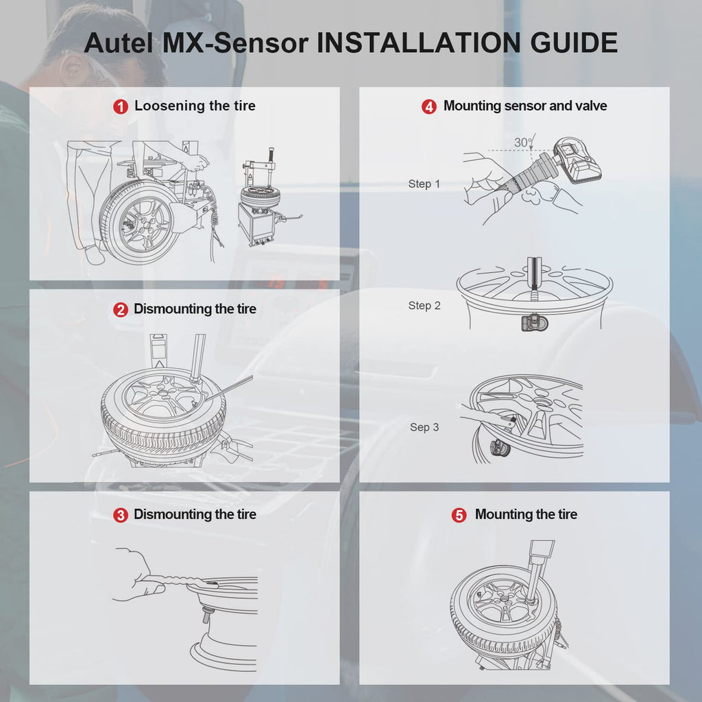 2 in 1 Dual Frequency Programmable TPMS Sensor Sets of 4 R835