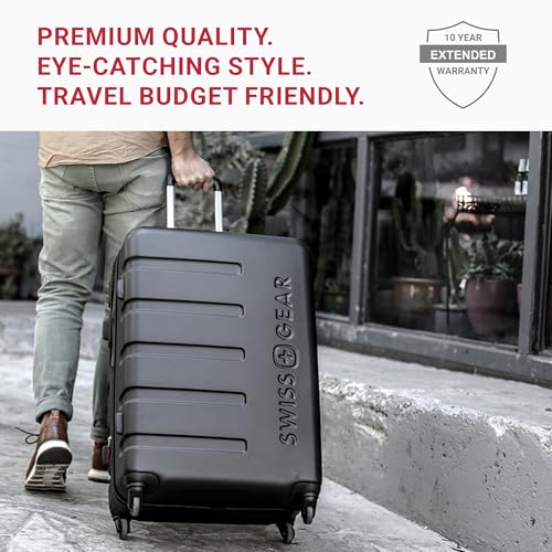 Hardside Expandable Luggage with Spinner Wheels, White, Carry-On 19-Inch F894769