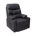 Power Lift Recliner Sofa with Vibration Heating and Cup Holders USB Port Side Pocket J73519