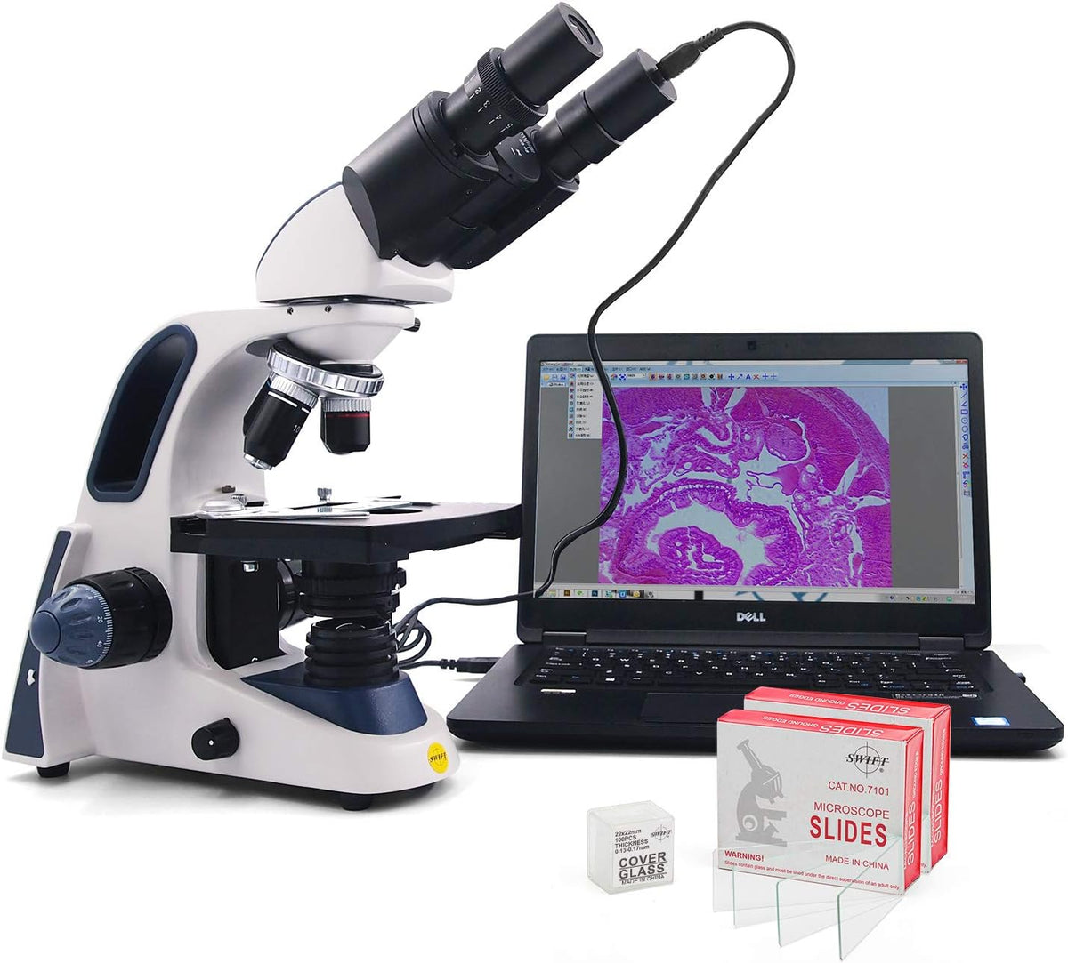 Binocular Compound Microscope with 5.0 mp Camera A742