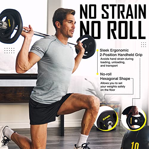Adjustable Studio Barbell Weight Set - 6 Weight Plates, Knurled Chrome Bar, 2 Collars - 40 pounds F447