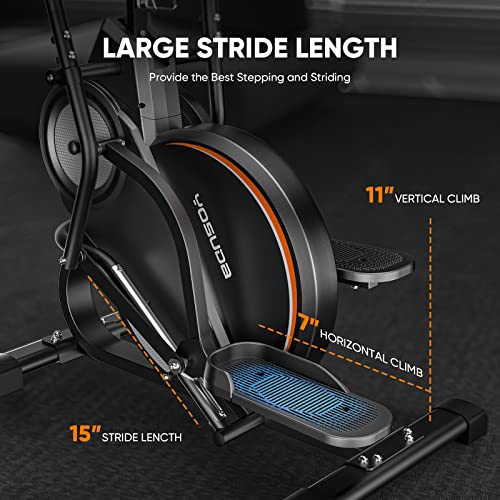 3-in-1 Elliptical Machine Stair Stepper Trainer with 16 Resistance E517
