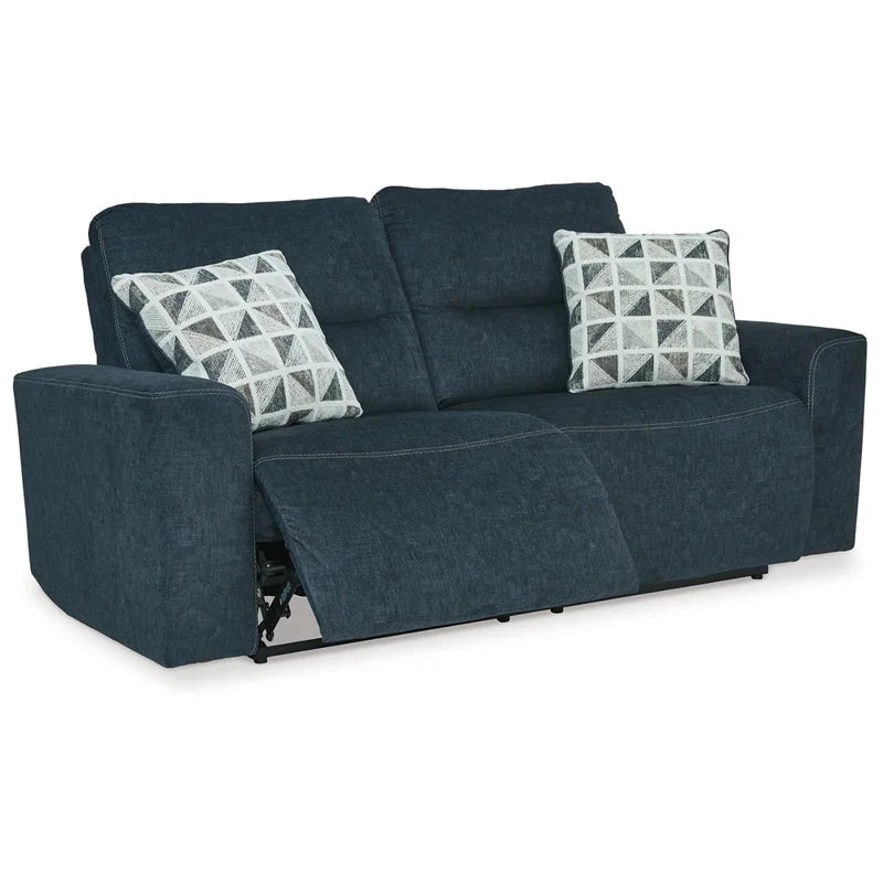 Blue 2-Seat Fabric Power Reclining Sofa P796