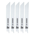 6 in. 14 TPI Bi-metal Reciprocating Saw Blades, 5 Pack X98235