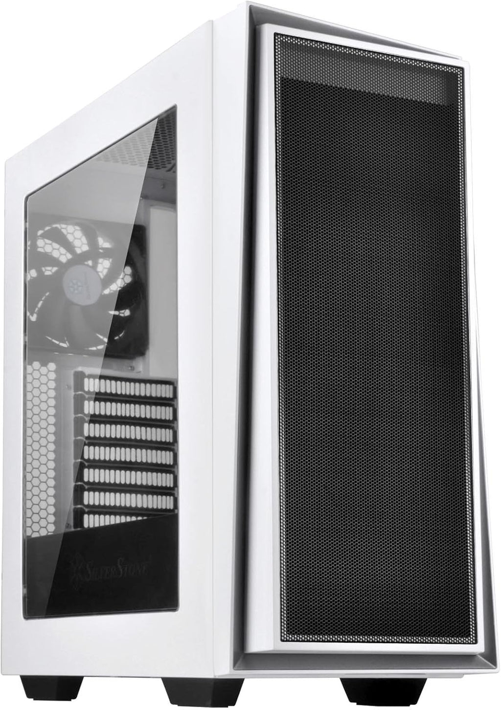 ATX Tower Computer Case with Three 120mm Red LED Intake Fans in Black and Red with Side Panel Window G3385