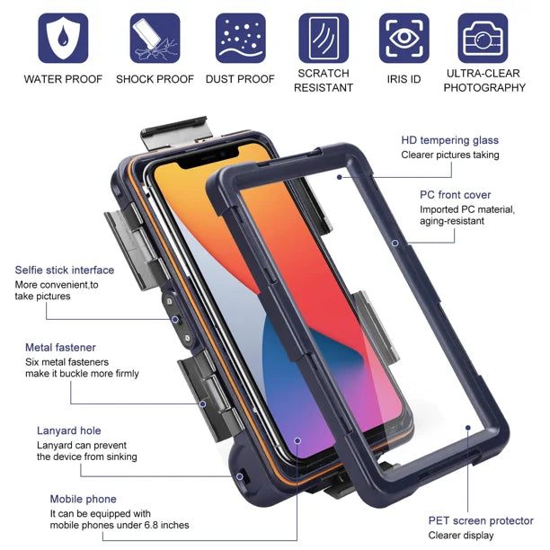 Waterproof Protective Case for Phones Up to 6.9 Inch Z77596