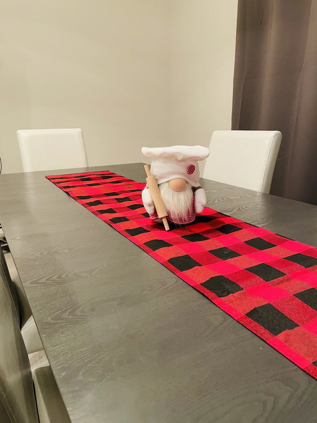 Red and White Plush Gnome Decor V5134