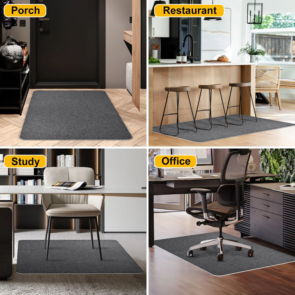 Office Chair Mat for Carpet 55"x35" Hardwood Floor Protector Mat P956