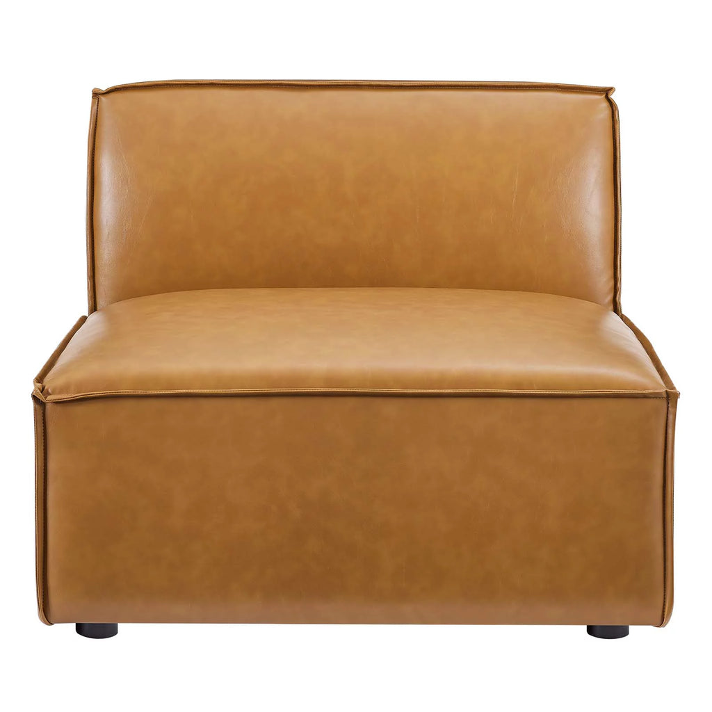 Tan Vegan Leather 4-Piece Sofa T10971