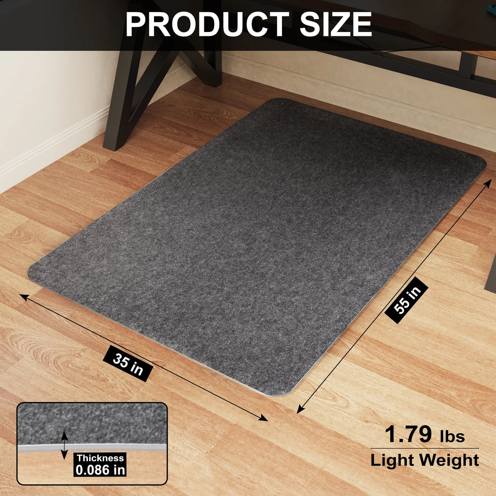 Office Chair Mat for Carpet 55"x35" Hardwood Floor Protector Mat P956
