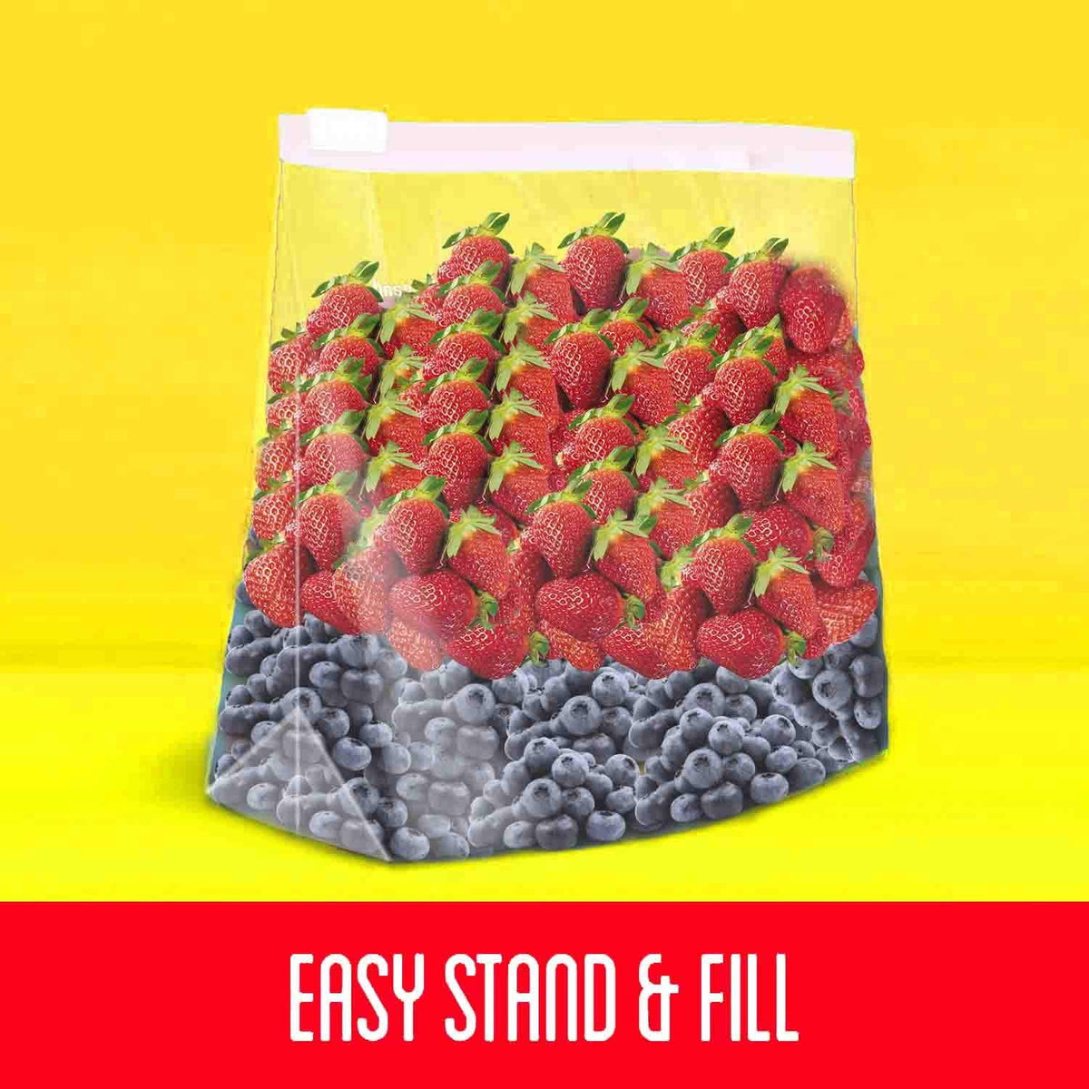 10 COUNT 5 Gallon 3 Mil Plastic Bag with Slider Top O50356