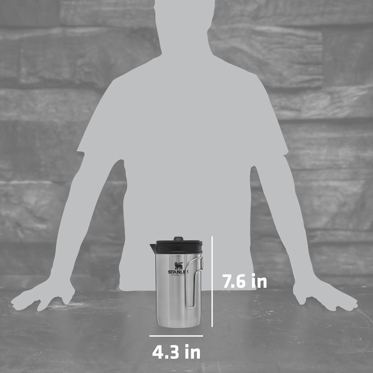 Stainless Steel Camping French Press Coffee Maker, 32 oz V2680