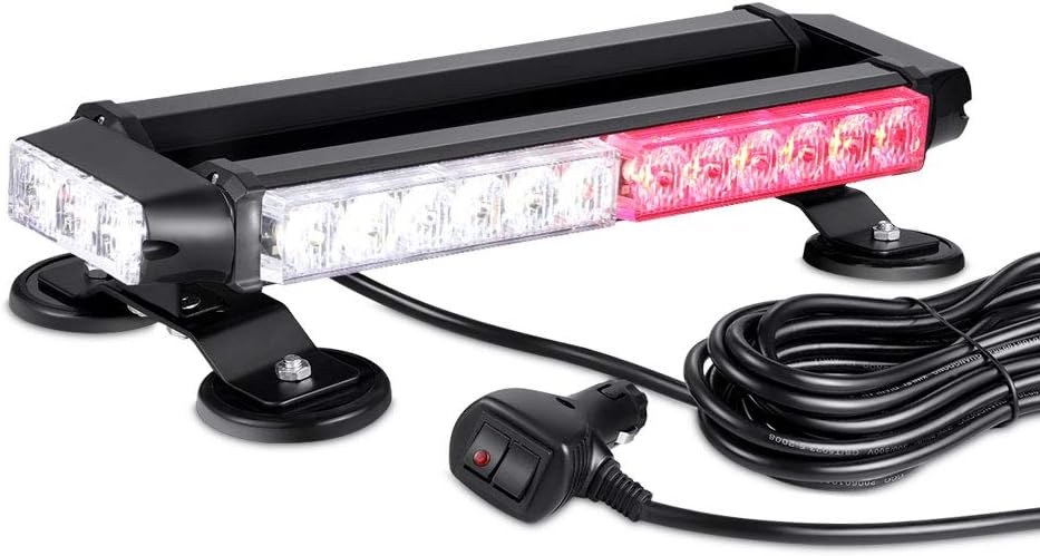 Red White LED Emergency Strobe Light Bar J614773