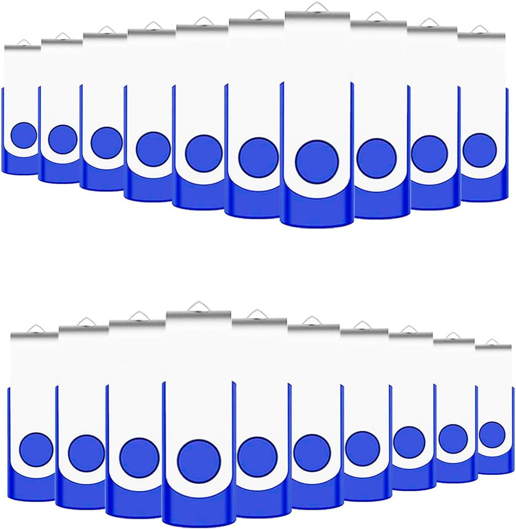 50 Pack USB 2.0 Metal Swivel Flash Drives with LED Indicator X2523
