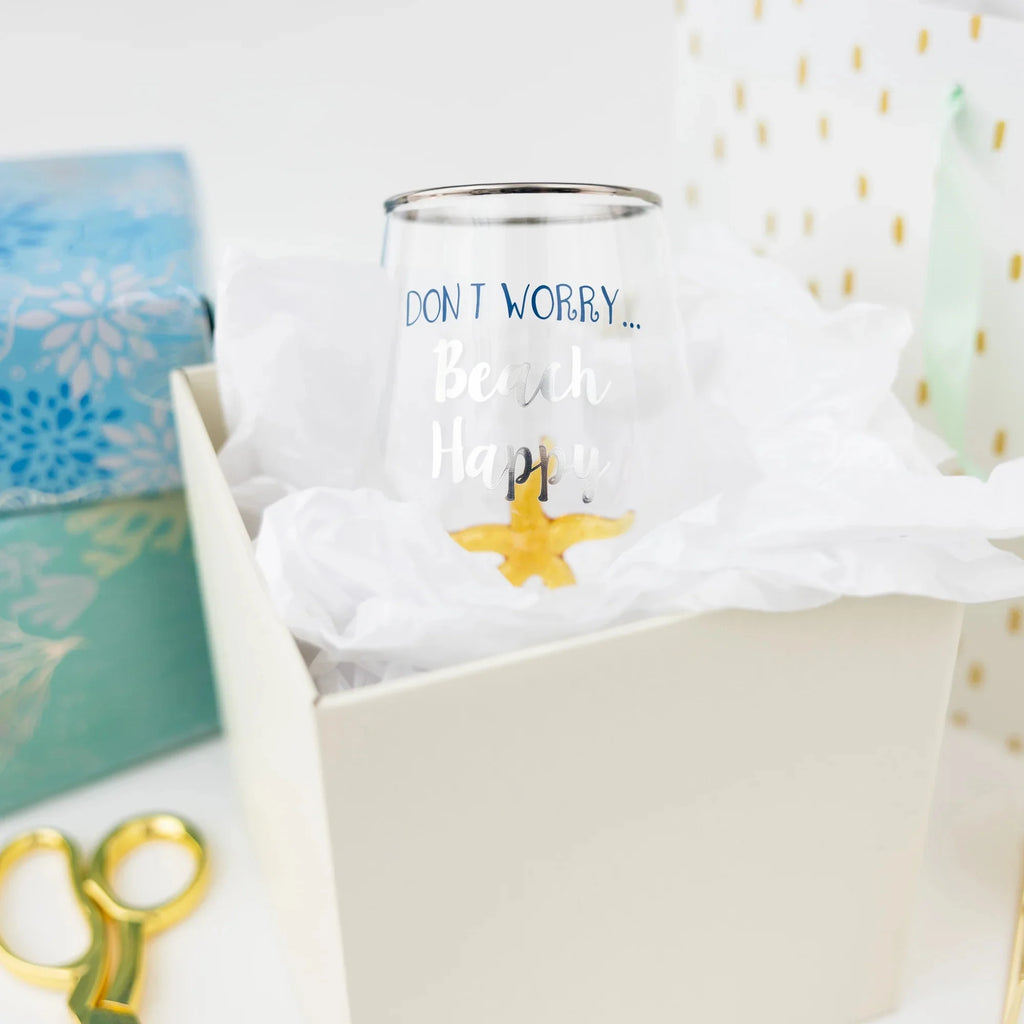 19 oz. Stemless Wine Glass with 3-D Figurine V574