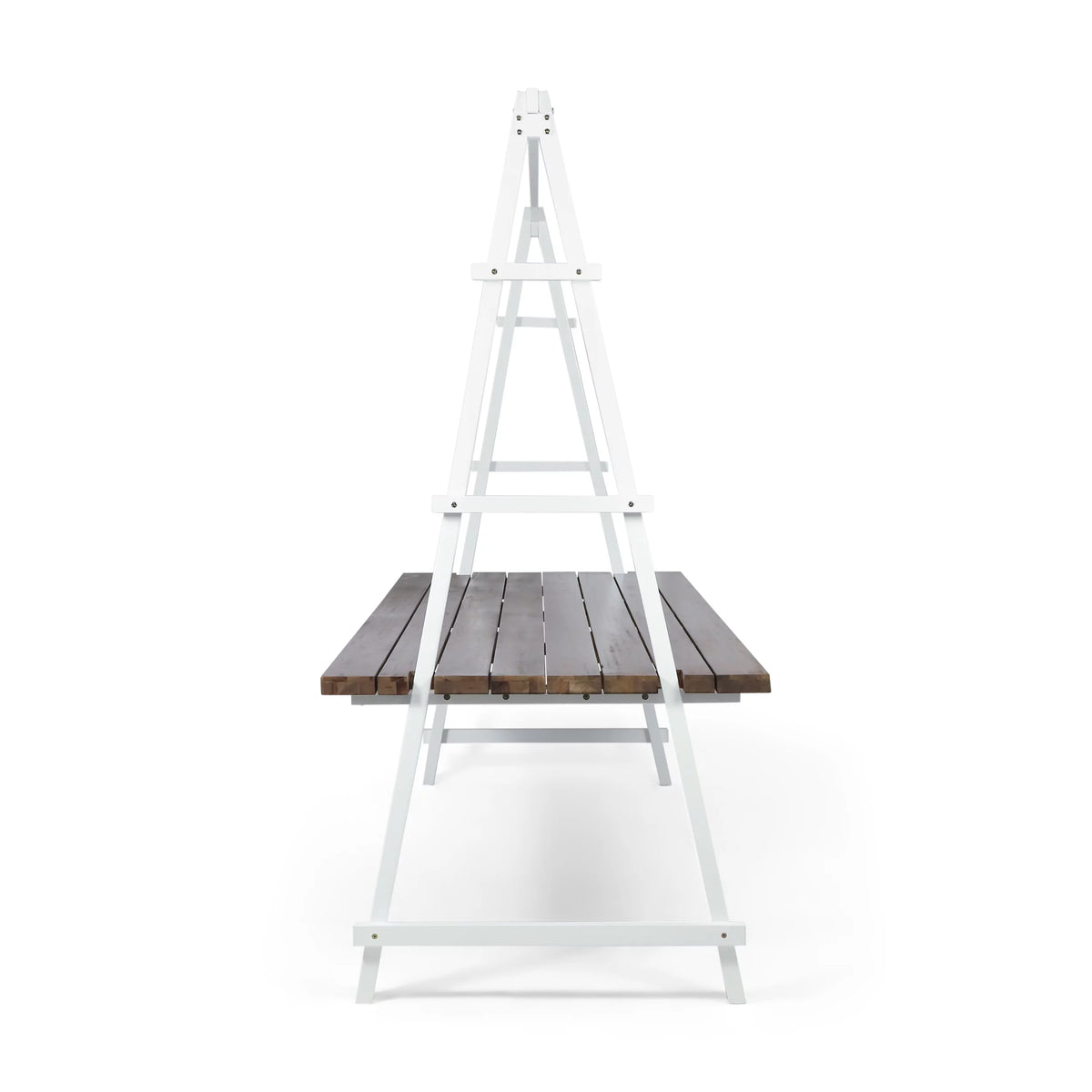 Acacia Wood Dining Table with Iron Plant Hanger L29499