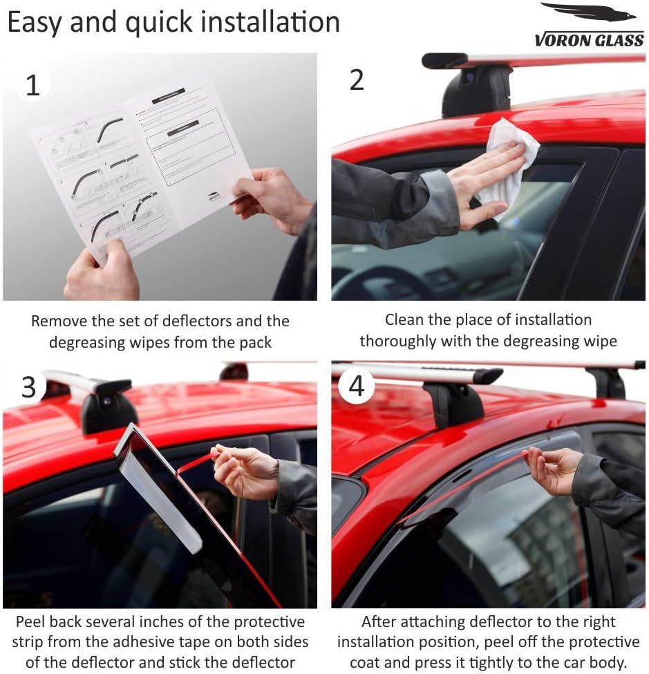 Window Deflectors Vent Window Visors 4 Pieces H429964