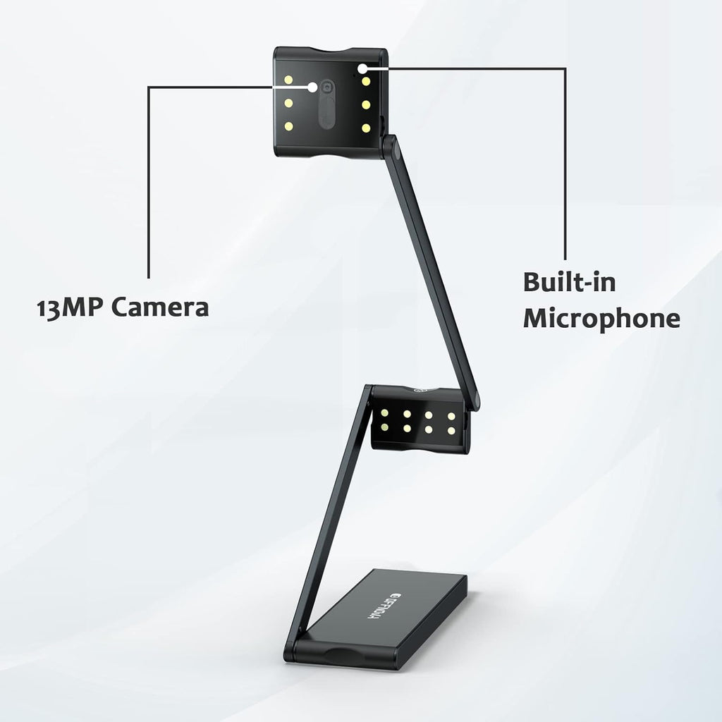 USB Document Camera and Webcam, 13MP P2435