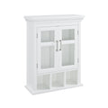 White Two Door Wall Cabinet with Cubbies A976008