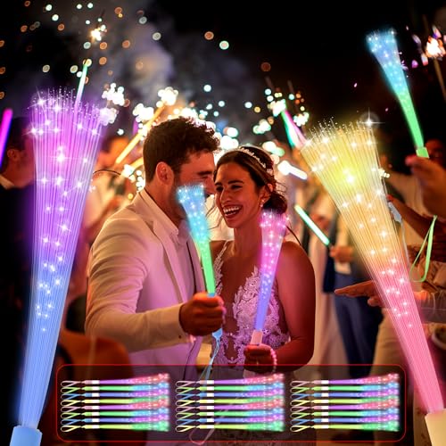 24 PCS Glow Fiber Optic Wands E9622