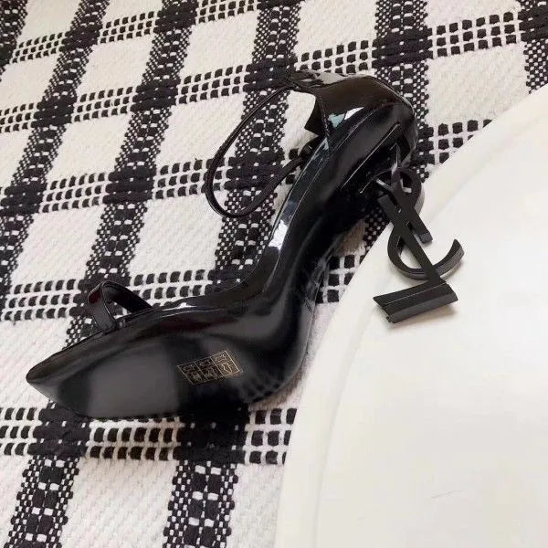 Black 110mm Leather Sandals E164765