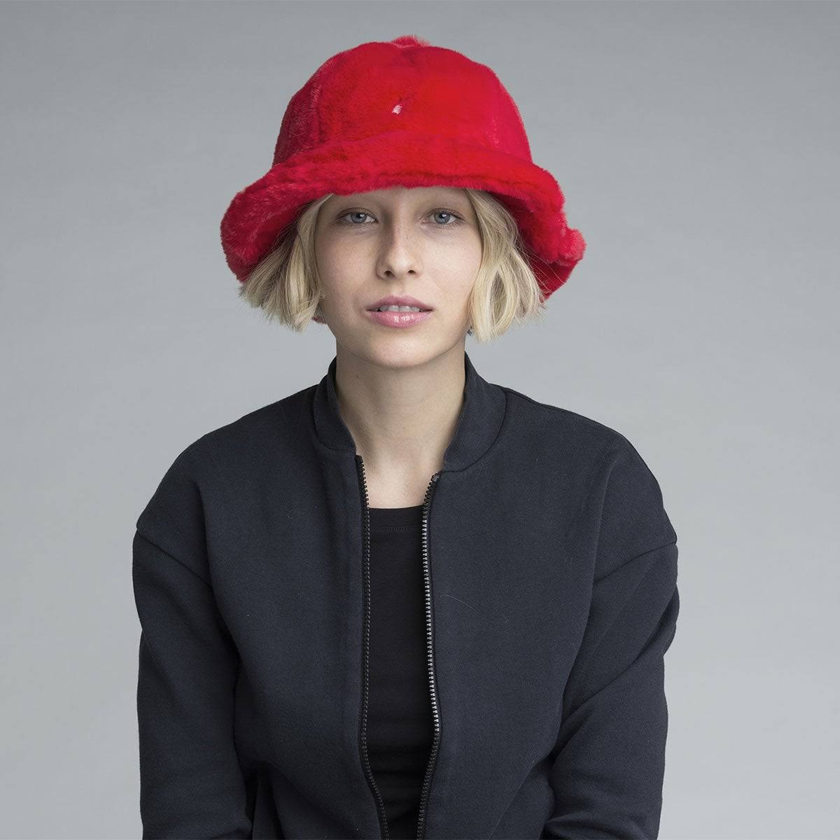 Faux Fur Bucket Hat U2041