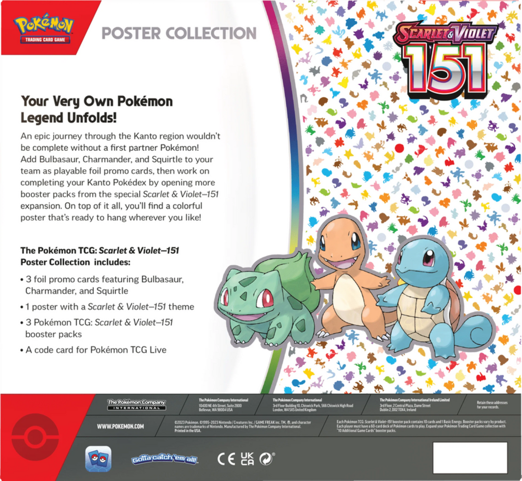 Pokemon Trading Card Games 151 Poster Collection Box N399534