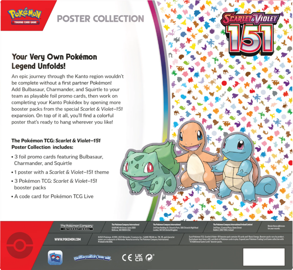 Pokemon Trading Card Games 151 Poster Collection Box N399534