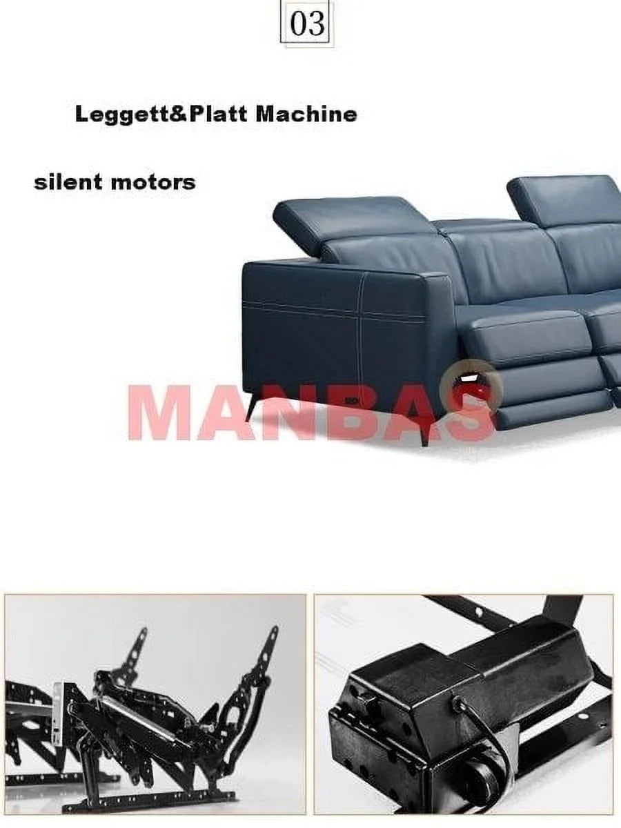Genuine Leather Reclining Sofa Set V80495