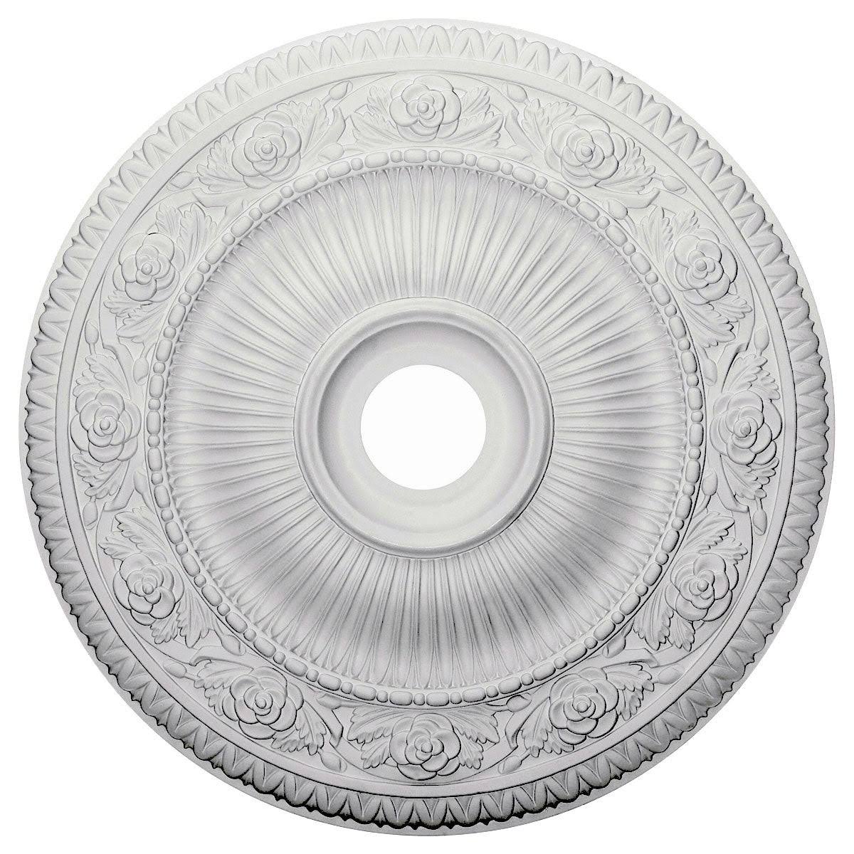 24 1/4 inchod x 3 7/8 inchid x 2 inchp Hand-Painted Rich Gold Ceiling Medallion P94695