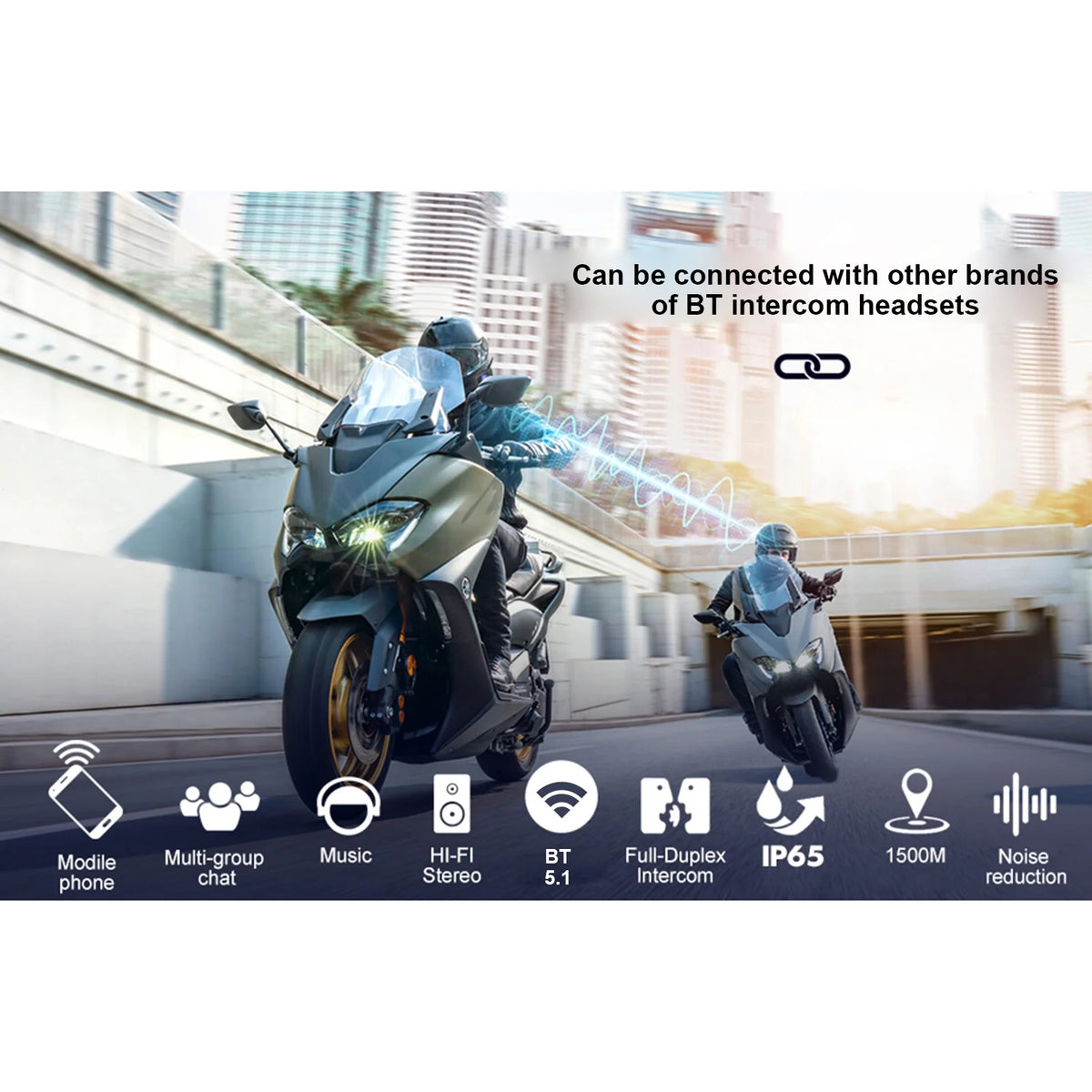 Helmet Headset 1200m Intercom U64275
