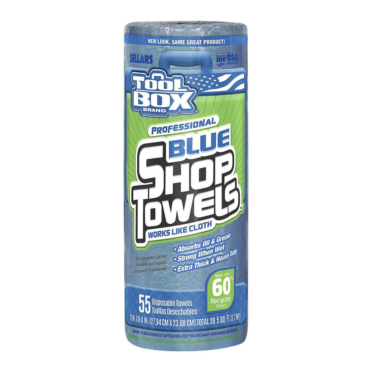 Blue Disposable Shop Towels B998