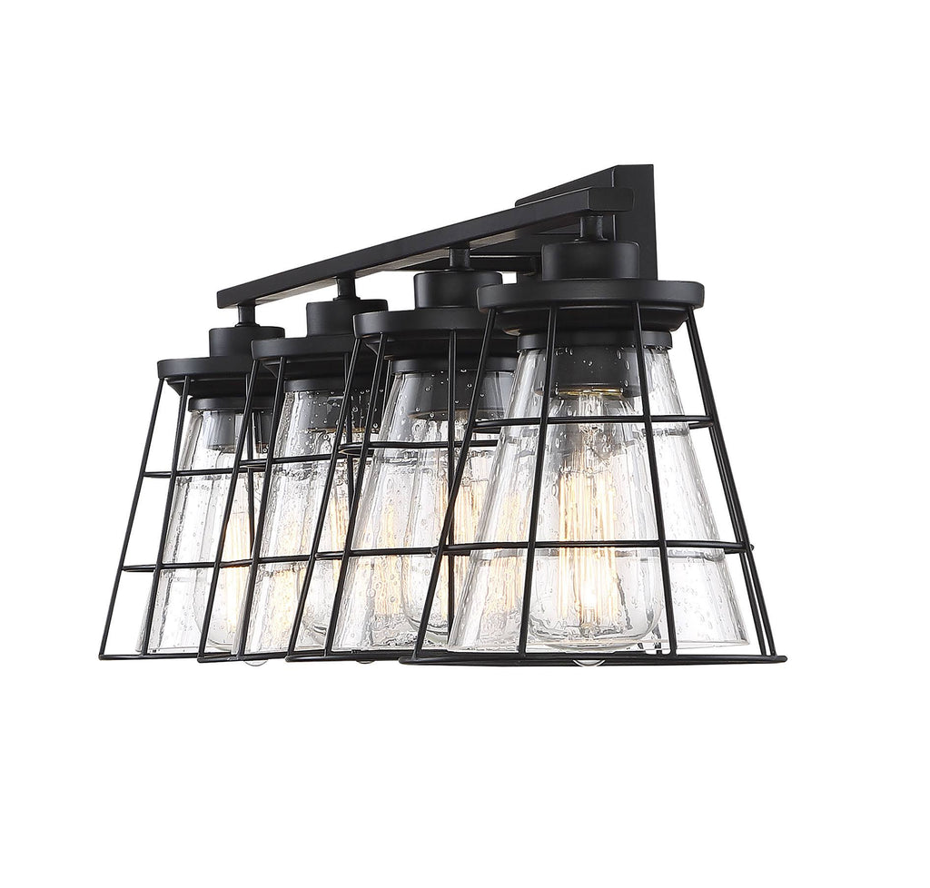 4 Light Black Bath Bar A813715