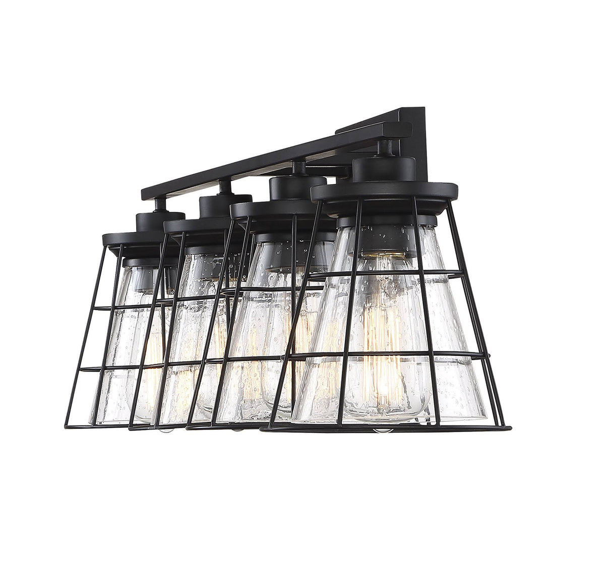 4 Light Black Bath Bar A813715
