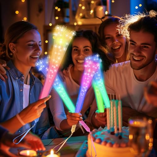 24 PCS Glow Fiber Optic Wands E9622