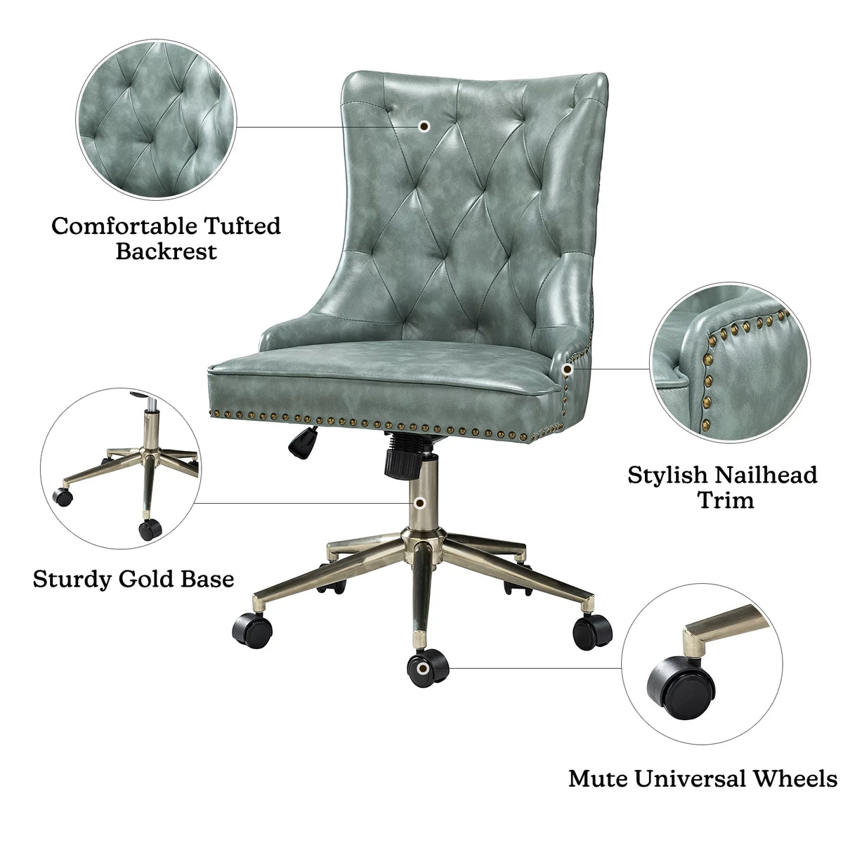 Sage Tufted Height-adjustable Task Chair K822