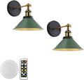 Dark Green 2-Lights Battery Wall Sconce Light Fixture R557
