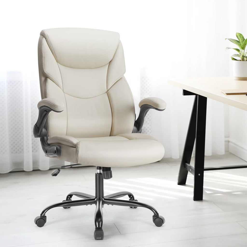White Ergonomic Executive Desk Chair U411862