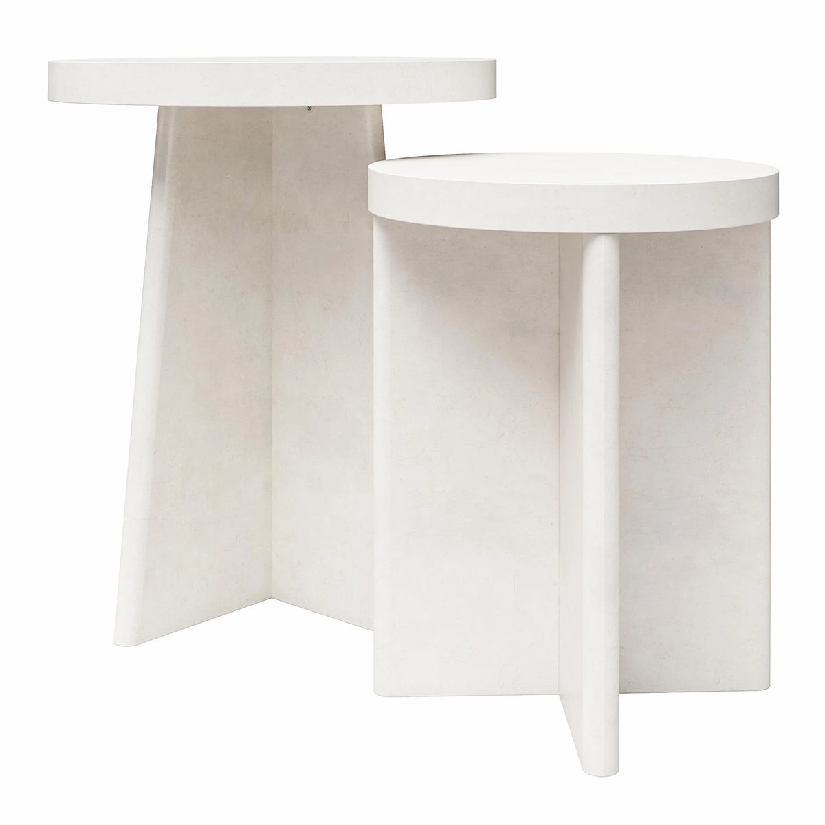 Round End Tables, Set of 2, Plaster K192903