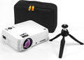 1080p HD Compact Home Projector with Tripod and Case Q498309