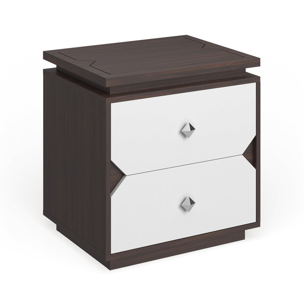 Walnut 2-Drawer End Table Y311
