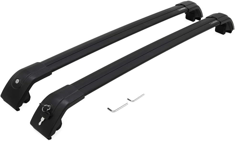 Black Cross Bars Roof Rack Side Rails V350