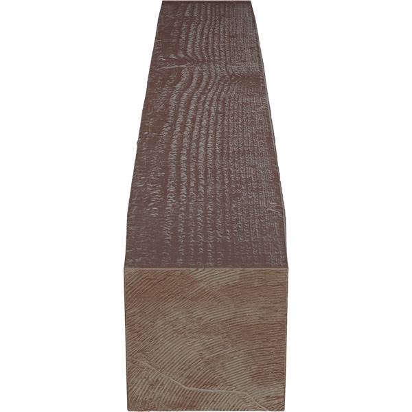 Rough Sawn Faux Wood Fireplace Mantel, Aged Pecan K637