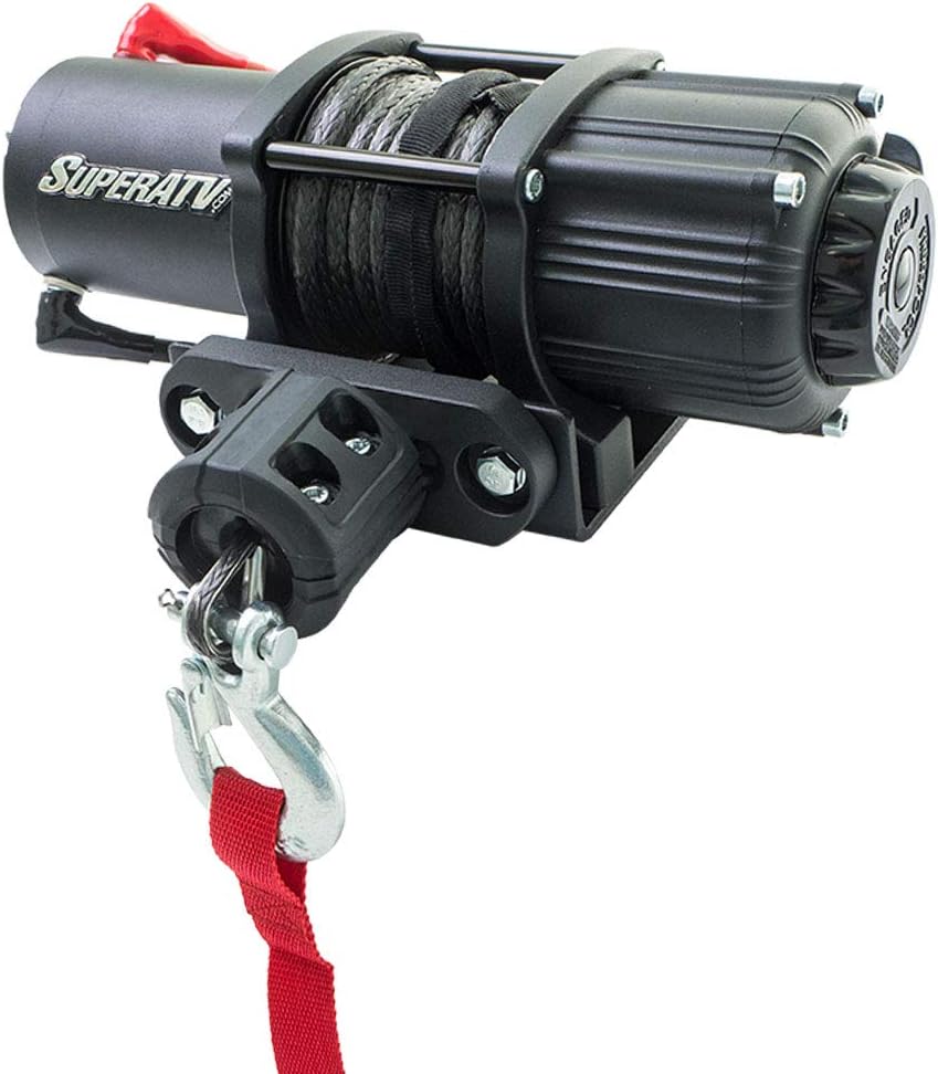 3500 lb Black Ops Winch with Heavy Duty Winch Mounting Plate S500