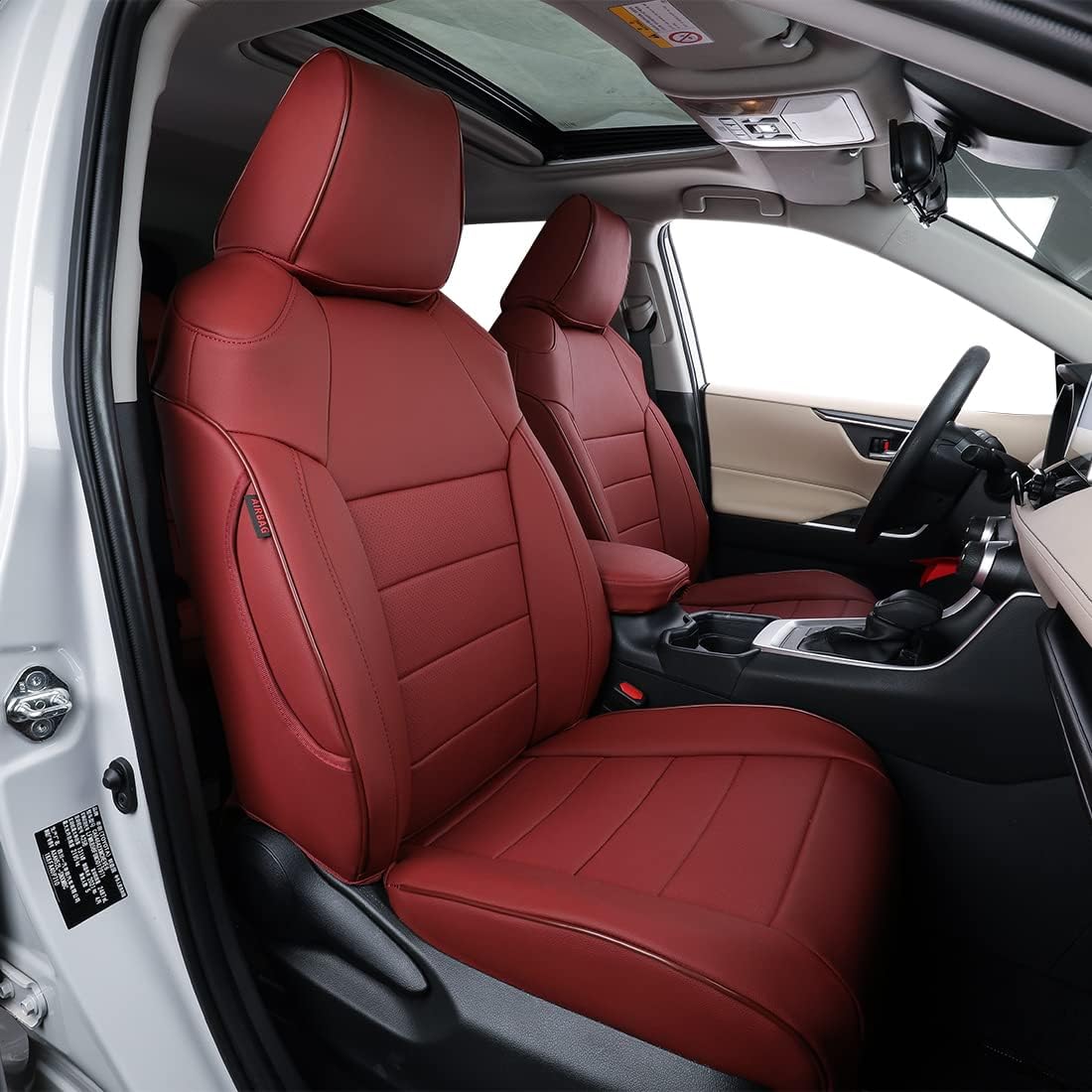 Black Leatherette Car Seat Covers for Toyota Tundra H80665